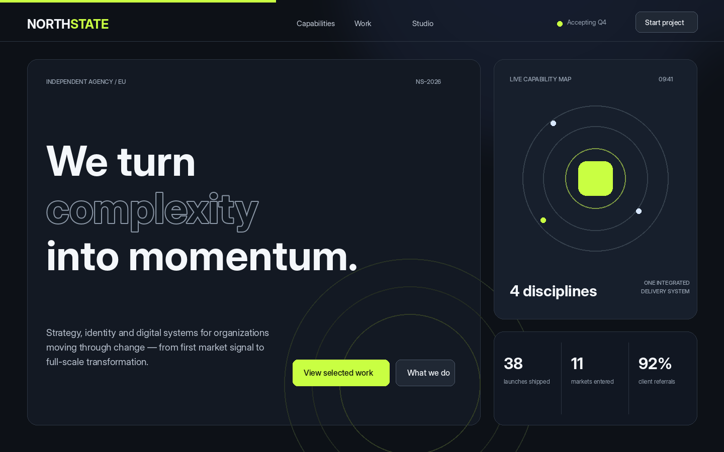 Northstate professional agency website template preview