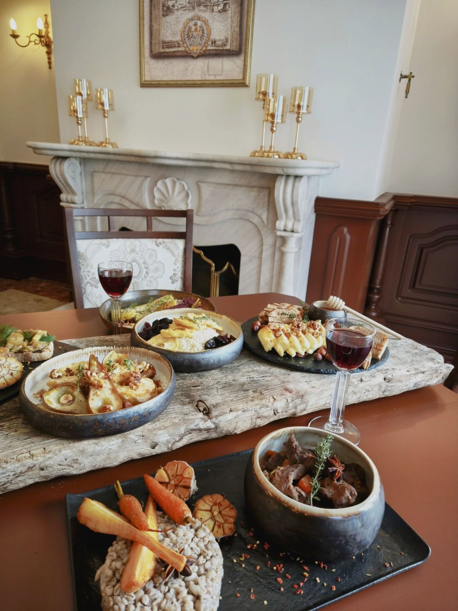 Restorano Uršulė vaišių stalas — vakarienė